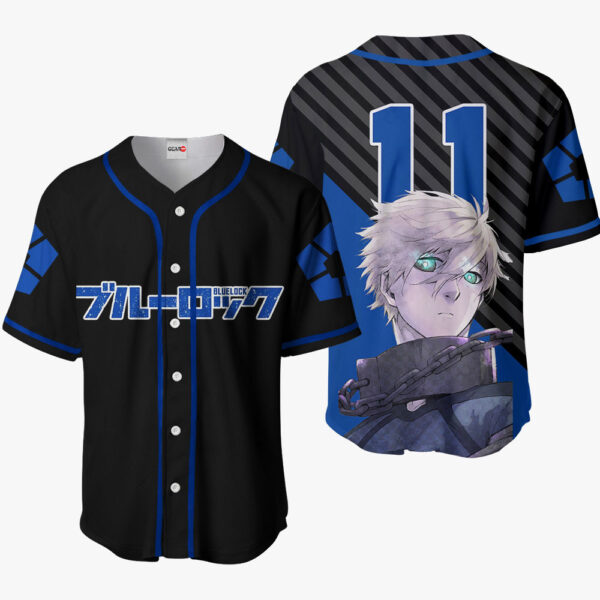 Seishiro Nagi Anime Blue Lock Otaku Cosplay Shirt Anime Baseball Jersey