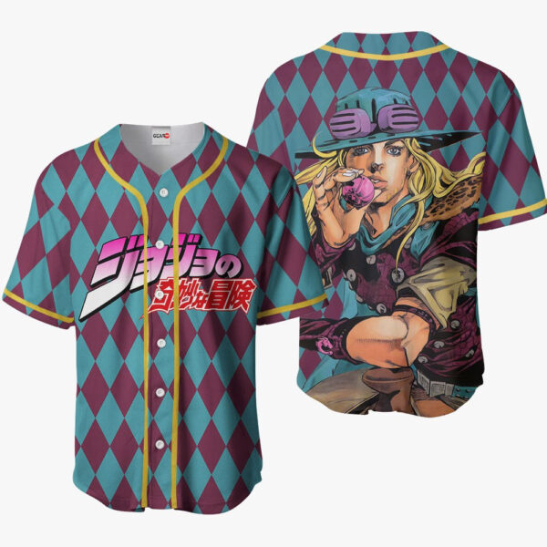 Gyro Zeppeli Anime JoJo's Bizarre Adventure Otaku Cosplay Shirt Anime Baseball Jersey