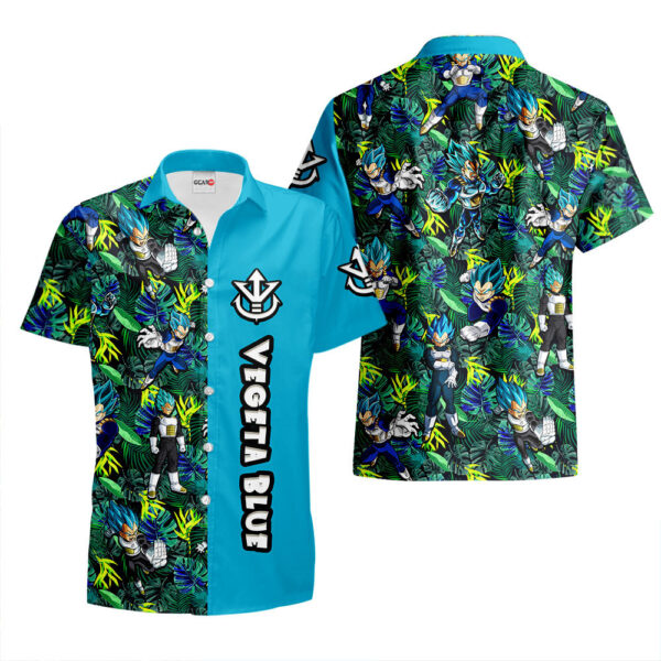 Vegeta Blue Hawaiian Shirt Dragon Ball Z Hawaiian Shirt Anime Hawaiian Shirt