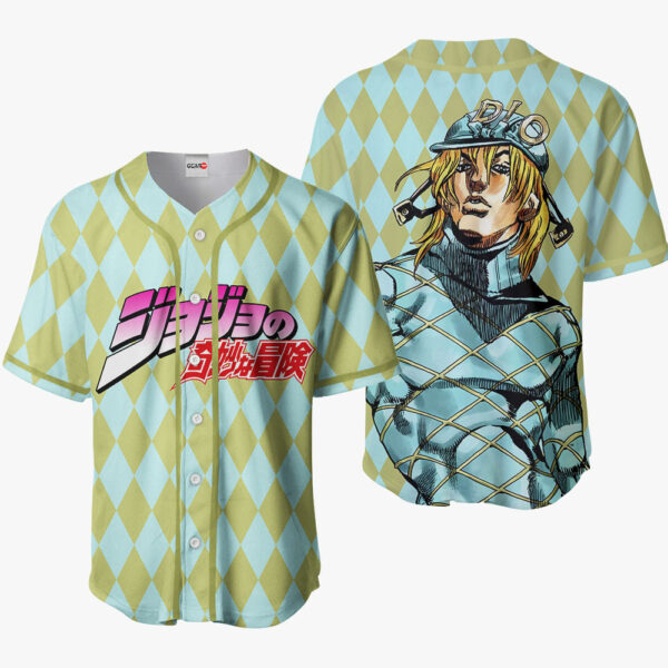 Diego Brando Anime JoJo's Bizarre Adventure Otaku Cosplay Shirt Anime Baseball Jersey