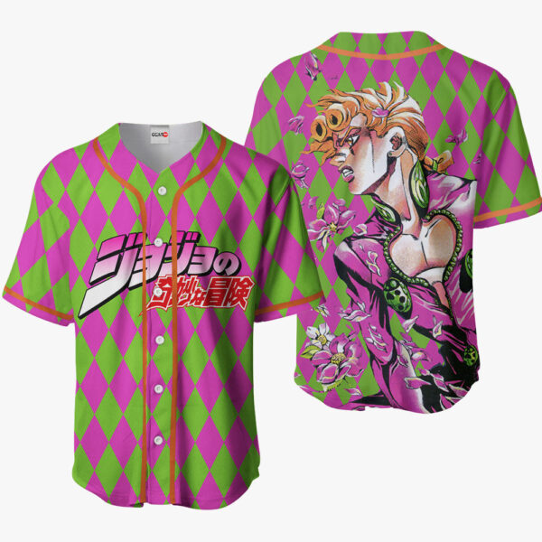 Giorno Giovanna Anime JoJo's Bizarre Adventure Otaku Cosplay Shirt Anime Baseball Jersey