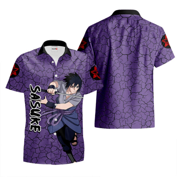 Sasuke Uchiha Hawaiian Shirt Naruto Hawaiian Shirt Anime Hawaiian Shirt