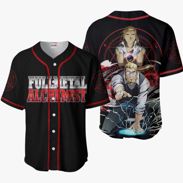Van Hohenheim Anime Fullmetal Alchemist Otaku Cosplay Shirt Anime Baseball Jersey