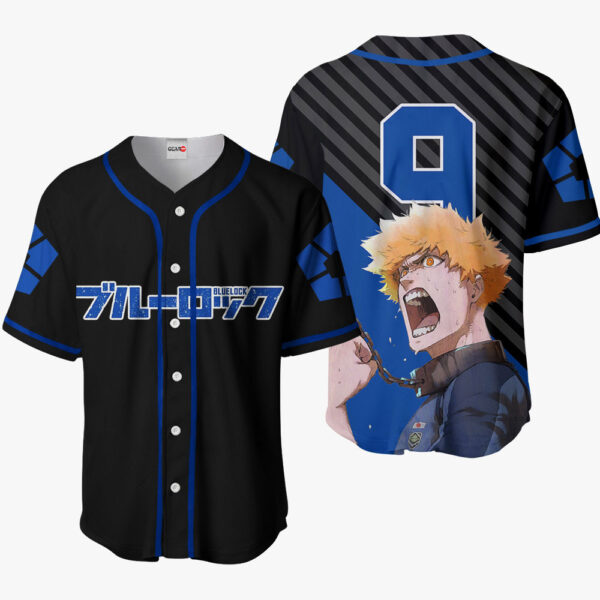 Rensuke Kunigami Anime Blue Lock Otaku Cosplay Shirt Anime Baseball Jersey