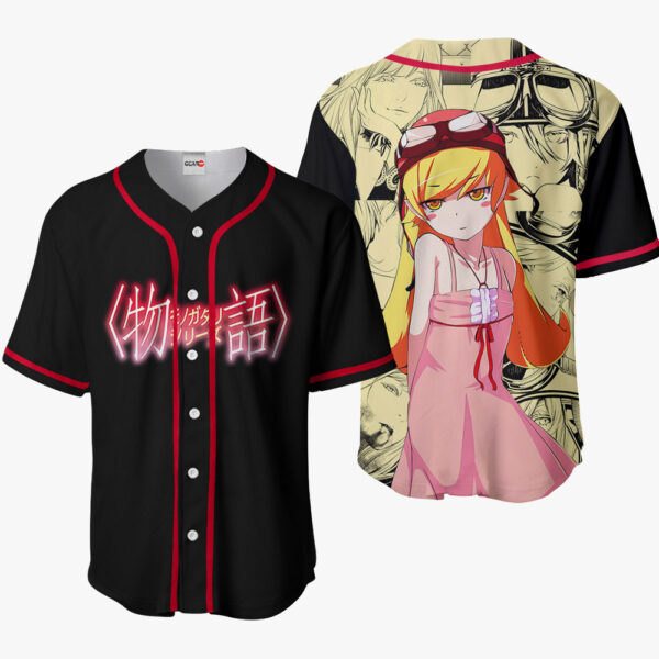 Shinobu Oshino Anime Bakemonogatari Otaku Cosplay Shirt Anime Baseball Jersey