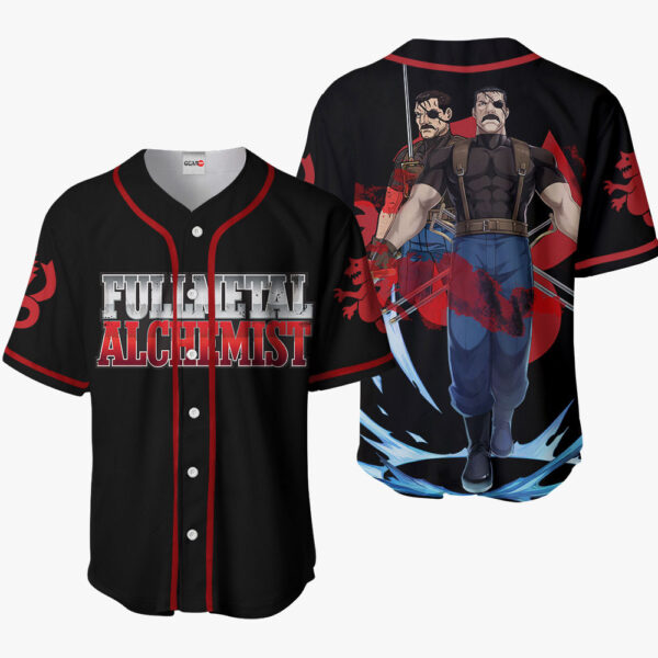 King Bradley Anime Fullmetal Alchemist Otaku Cosplay Shirt Anime Baseball Jersey