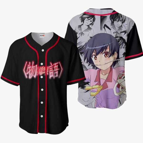 Suruga Kanbaru Anime Bakemonogatari Otaku Cosplay Shirt Anime Baseball Jersey