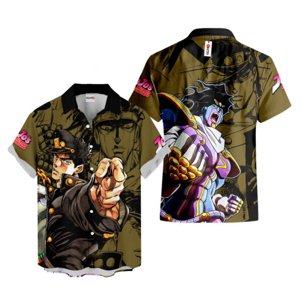Jotaro Kujo Hawaiian Shirt Jojo's Bizarre Adventure Hawaiian Shirt Anime Hawaiian Shirt