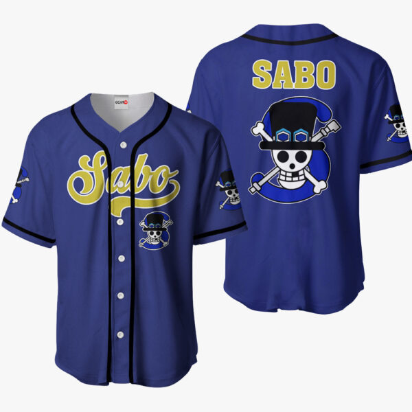 Sabo Symbol Anime One Piece Otaku Cosplay Shirt Anime Baseball Jersey Merch Clothes