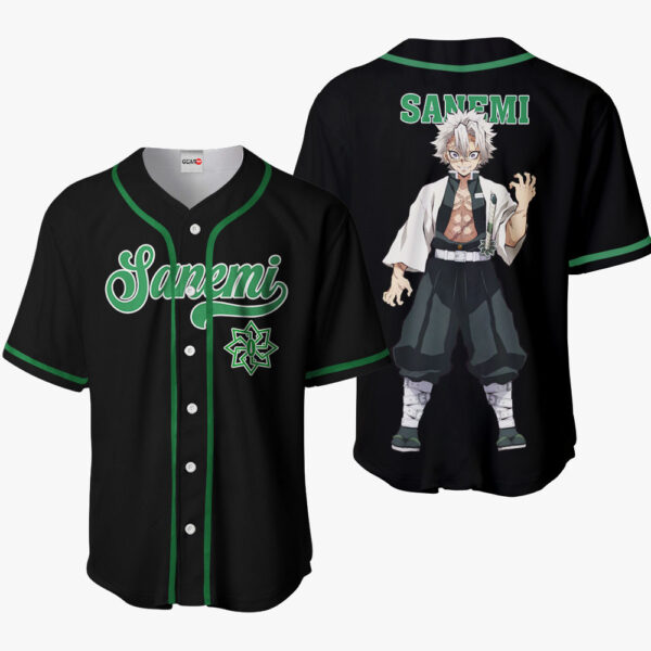 Sanemi Anime Demon Slayer Otaku Cosplay Shirt Anime Baseball Jersey