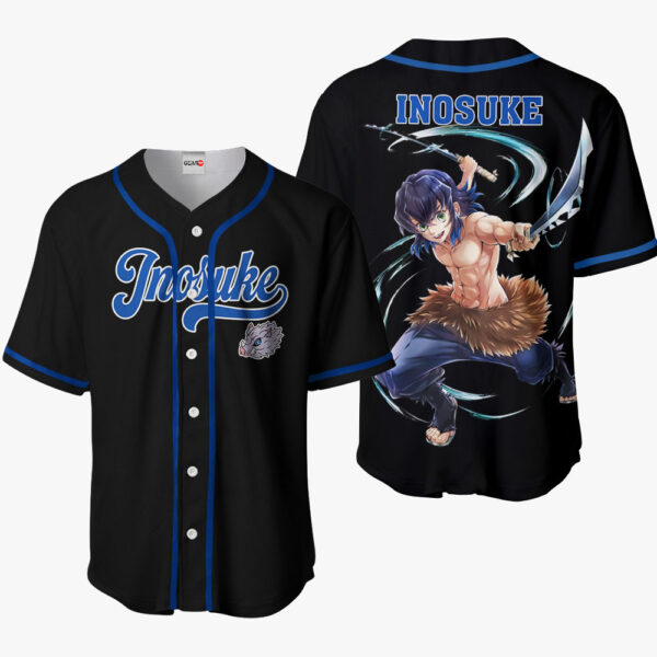 Inosu Anime Demon Slayer Otaku Cosplay Shirt Anime Baseball Jersey