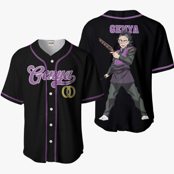 Genya Anime Demon Slayer Otaku Cosplay Shirt Anime Baseball Jersey