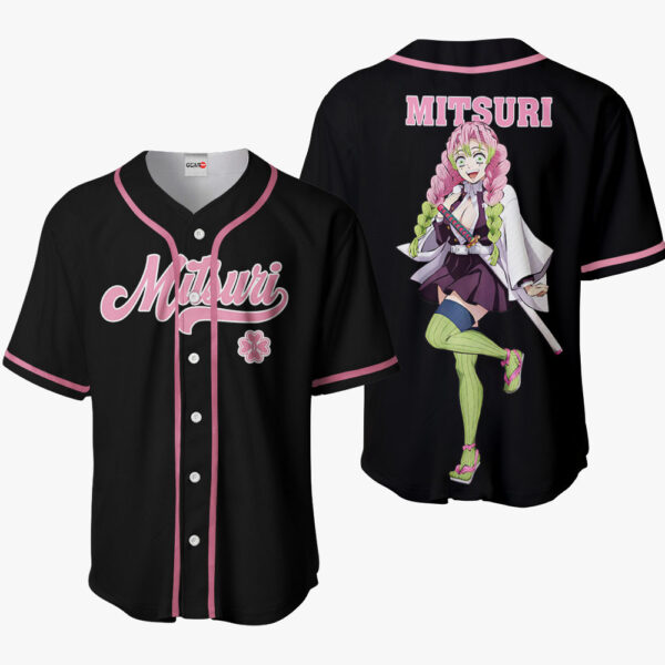 Mitsuri Anime Demon Slayer Otaku Cosplay Shirt Anime Baseball Jersey