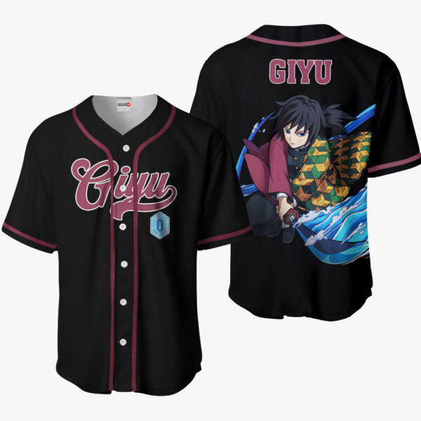 Giyu Anime Demon Slayer Otaku Cosplay Shirt Anime Baseball Jersey