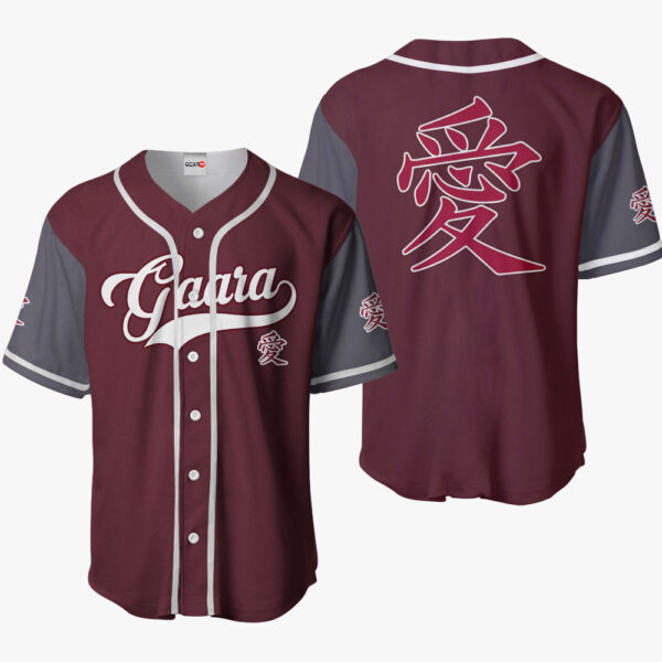 Gaara Symbol Anime Naruto Otaku Cosplay Shirt Anime Baseball Jersey