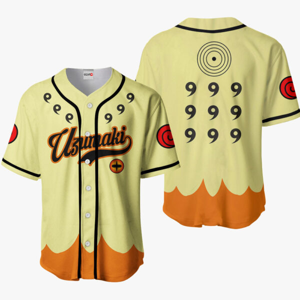 Uzumaki Bijuu Symbol Anime Naruto Otaku Cosplay Shirt Anime Baseball Jersey