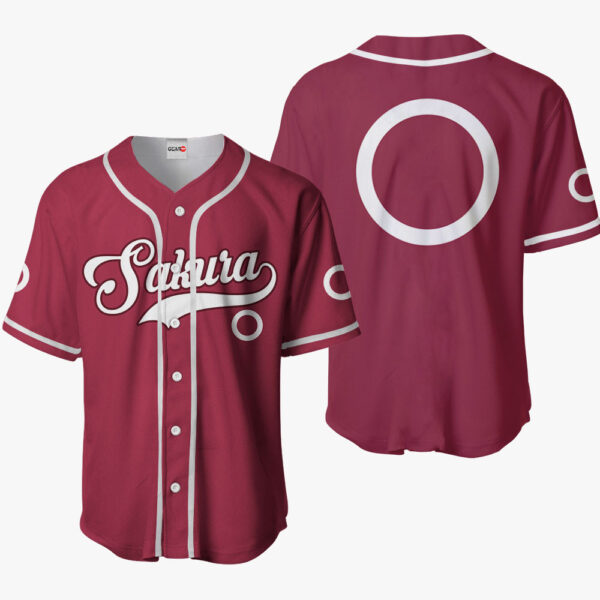 Sakura Haruno Symbol Anime Naruto Otaku Cosplay Shirt Anime Baseball Jersey