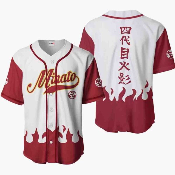 Minato Namikaze Symbol Anime Naruto Otaku Cosplay Shirt Anime Baseball Jersey