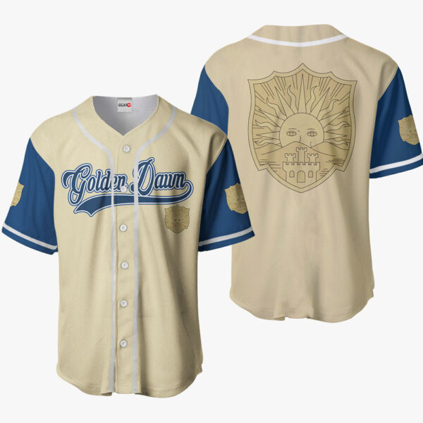 Golden Dawn Anime Black Clover Otaku Cosplay Shirt Anime Baseball Jersey