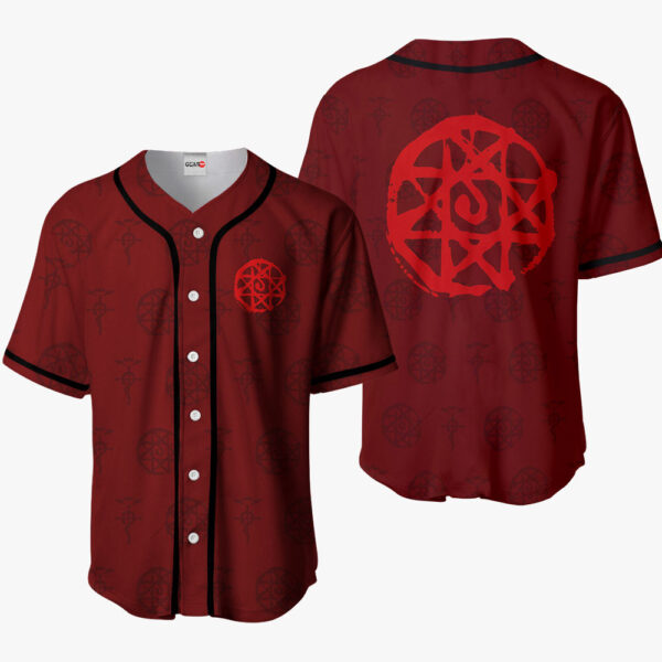 Blood Seal Anime Fullmetal Alchemist Otaku Cosplay Shirt Anime Baseball Jersey