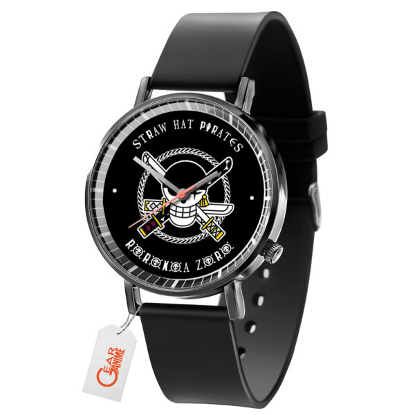Zoro Symbol One Piece Anime Leather Band Wrist Watch Personalized