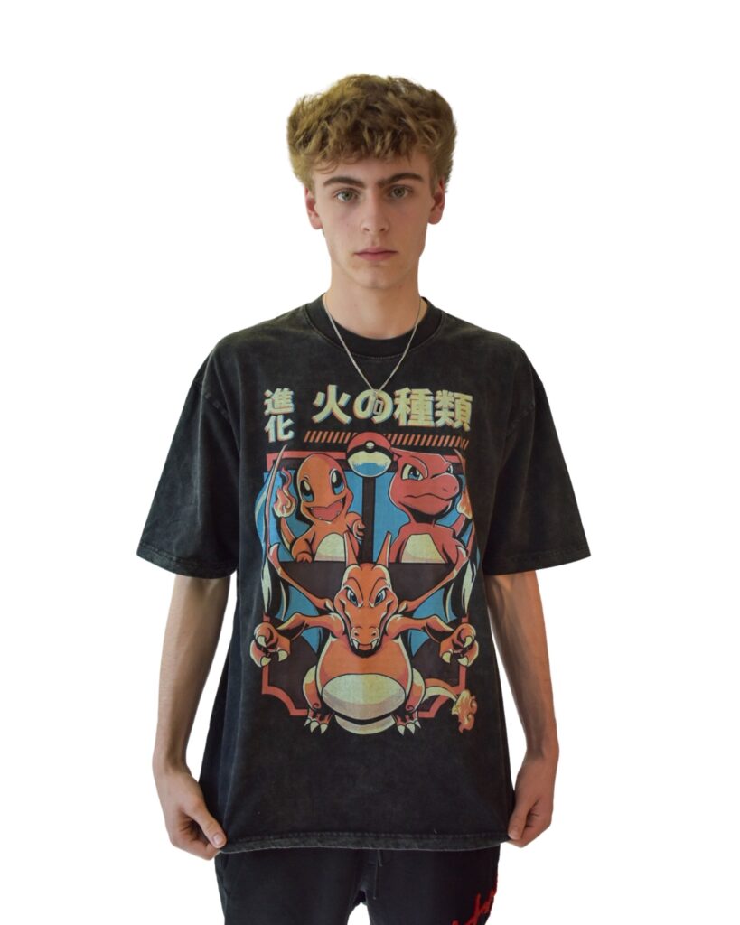 Charzard Evolution Vintage Anime T-shirt