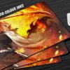 Demon Slayer Rengoku Flames Gaming Anime Mouse Pad