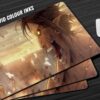 Attack Titan vs Armored Titan Gaming Anime Mouse Pad