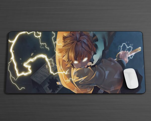 Demon Slayer Zenitsu Lightning Gaming Anime Mouse Pad