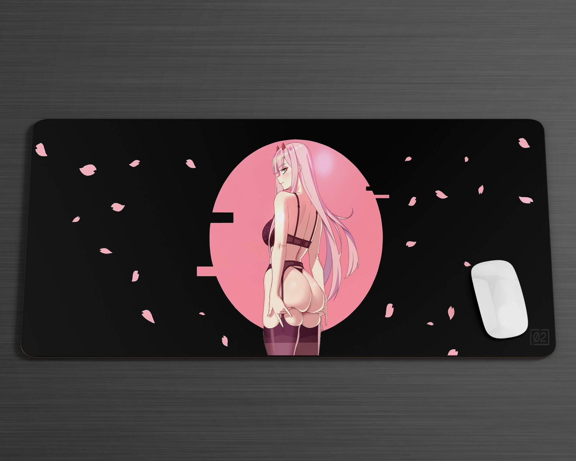 Zero Two Hot Pink Gaming Anime Mouse Pad