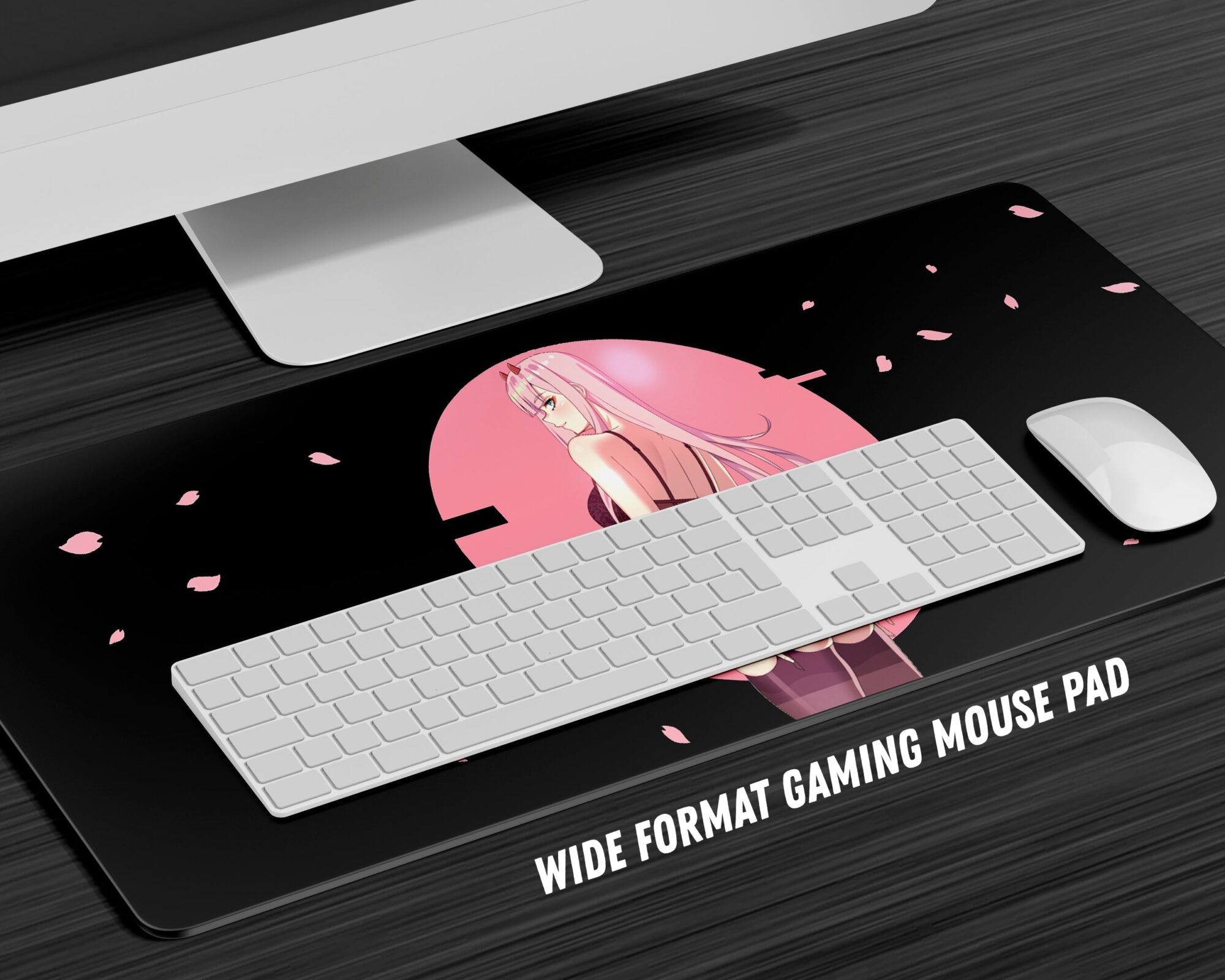 Zero Two Hot Pink Gaming Anime Mouse Pad