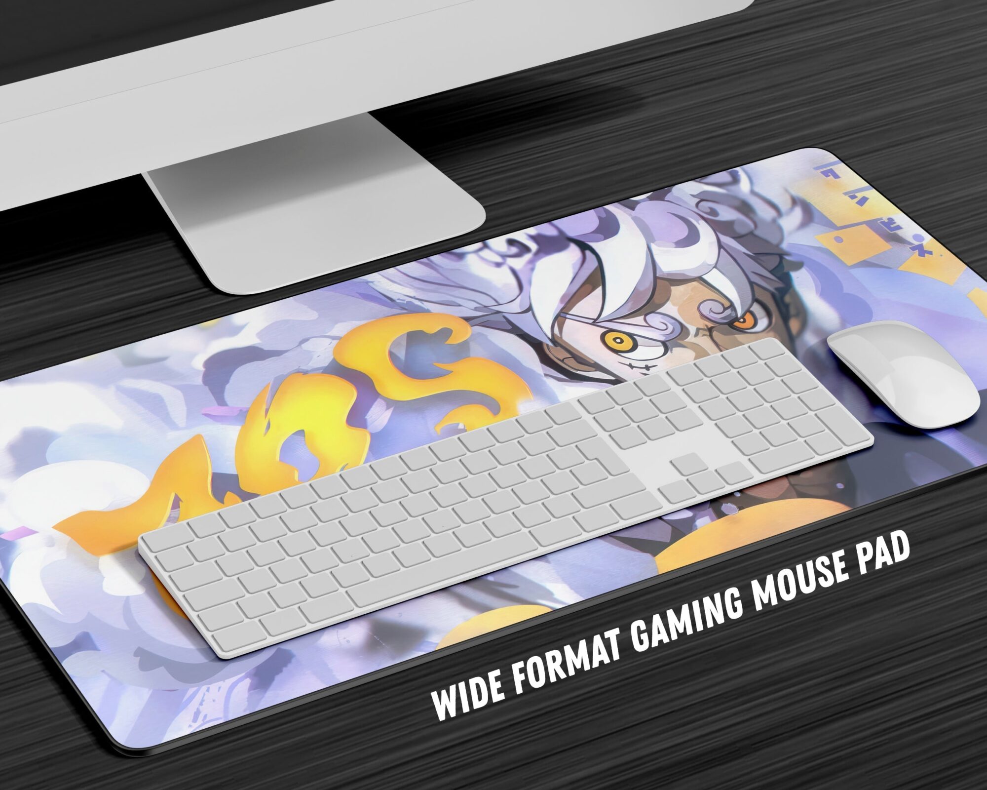 One Piece Luffy Gear 5 White Gaming Anime Mouse Pad