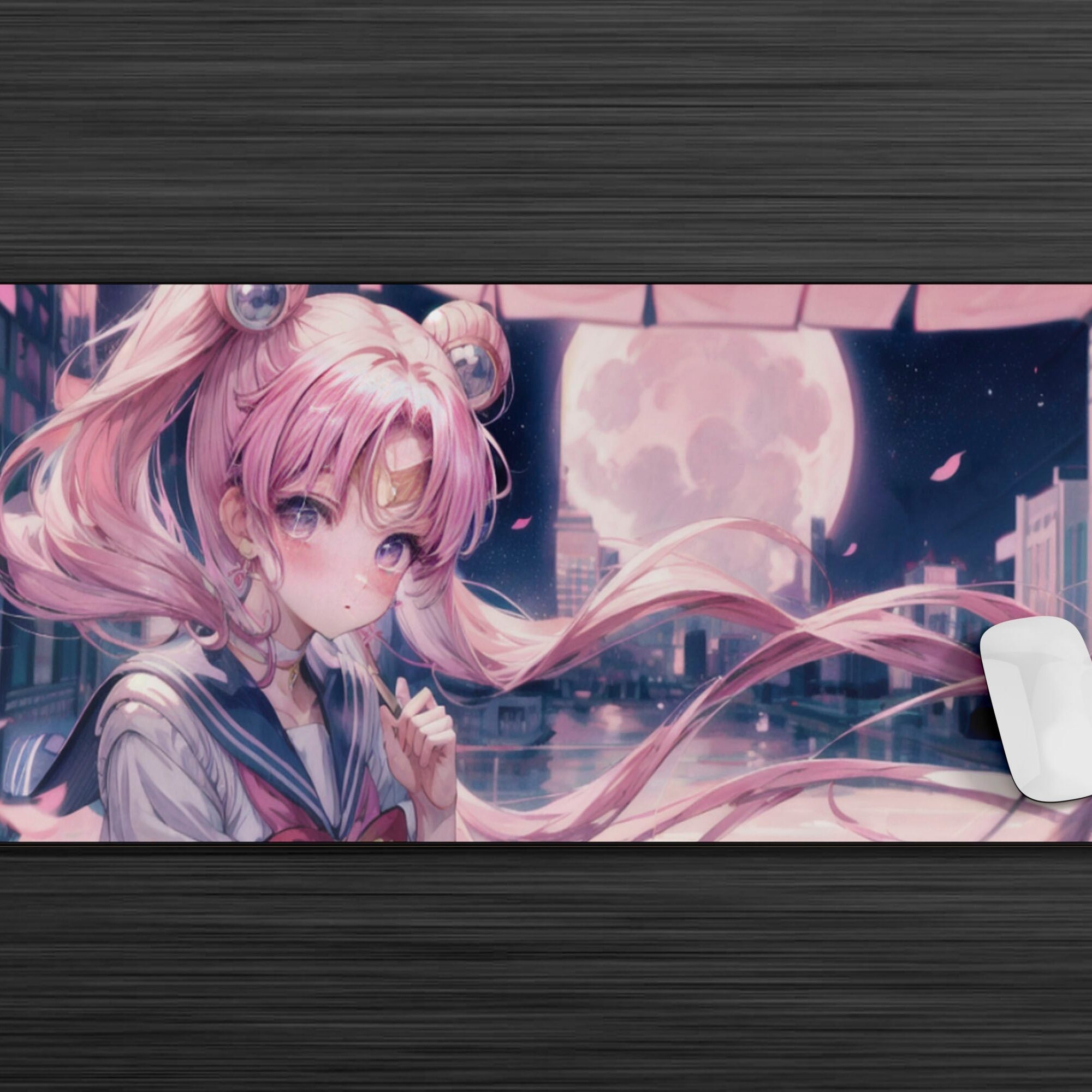 Sailor Moon Lofi City Gaming Anime Mouse Pad