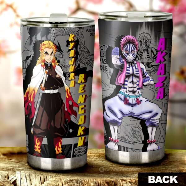 Akaza And Rengoku Stainless Steel Anime Tumbler Cup Custom Demon Slayer Anime Mix Mangas