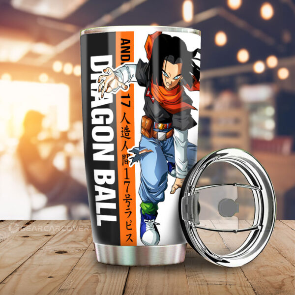 Android 17 Stainless Steel Anime Tumbler Cup Custom Dragon Ball For Anime Fans