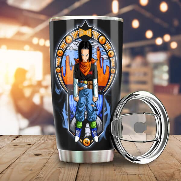 Android 17 Stainless Steel Anime Tumbler Cup Custom Dragon Ball