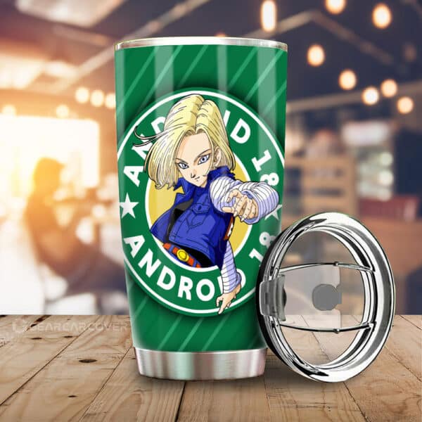 Android 18 Stainless Steel Anime Tumbler Cup Custom Dragon Ball Anime