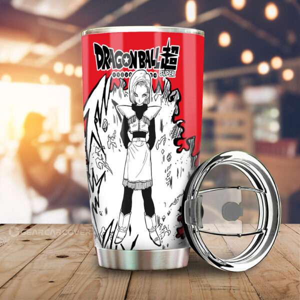 Android 18 Stainless Steel Anime Tumbler Cup Custom Dragon Ball Anime Manga Style For Fans