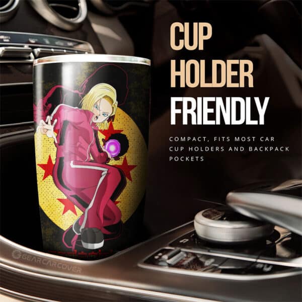 Android 18 Stainless Steel Anime Tumbler Cup Custom Dragon Ball