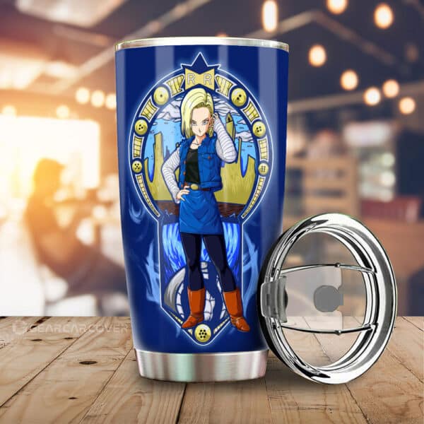 Android 18 Stainless Steel Anime Tumbler Cup Custom Dragon Ball