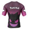 Hooktab Gengar Nightshade Pokemon Short Sleeve Rash Guard Compression Shirt Cosplay Anime Gym Shirt