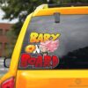 Baby On Board Goku Black Rose Car Sticker Custom Dragon Ball Anime Car Accessories