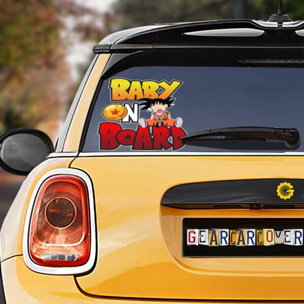 Baby On Board Goku Car Sticker Custom Dragon Ball Anime Car Accessories