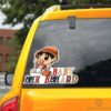 Baby On Board Monkey D. Luffy Car Sticker One Piece Anime Car Accessories