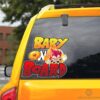 Baby On Board Vegeta SSJ Car Sticker Custom Dragon Ball Anime Car Accessories