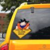 Baka Goku Warning Car Sticker Custom Dragon Ball Anime Car Accessories