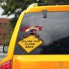 Baka Rengoku Warning Car Sticker Custom For Demon Slayer Anime Fans