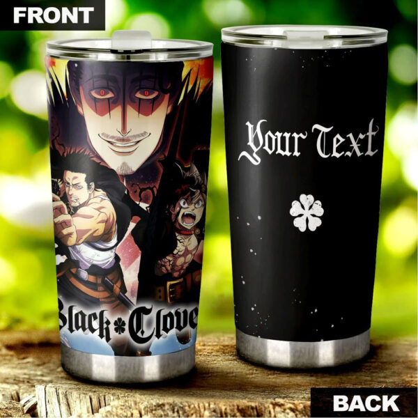 Black Clover Stainless Steel Anime Tumbler Cup Custom Personalized Black Clover Anime Gifts