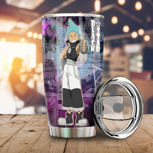 Black Star Stainless Steel Anime Tumbler Cup Custom Soul Eater Anime Manga Galaxy Style