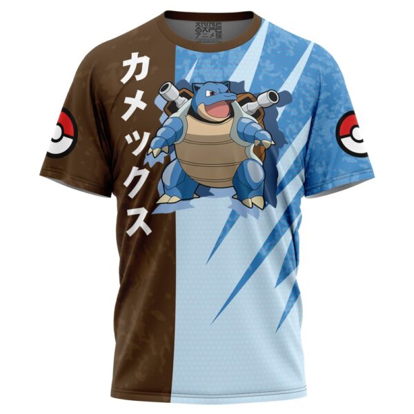 Hooktab Blastoise Attack Pokemon Shirt Anime T-Shirt